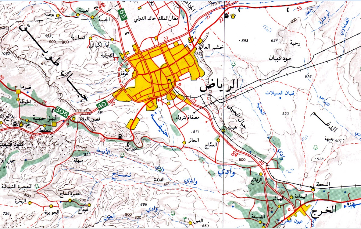 خريطة منطقة الرياض