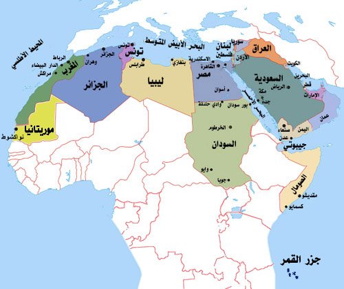 خريطة الوطن العربى خريطة العالم العربي منتدي المسافرون العرب